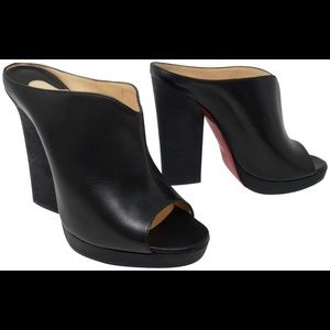 Christian Louboutin “Roche” Mule in black calfskin